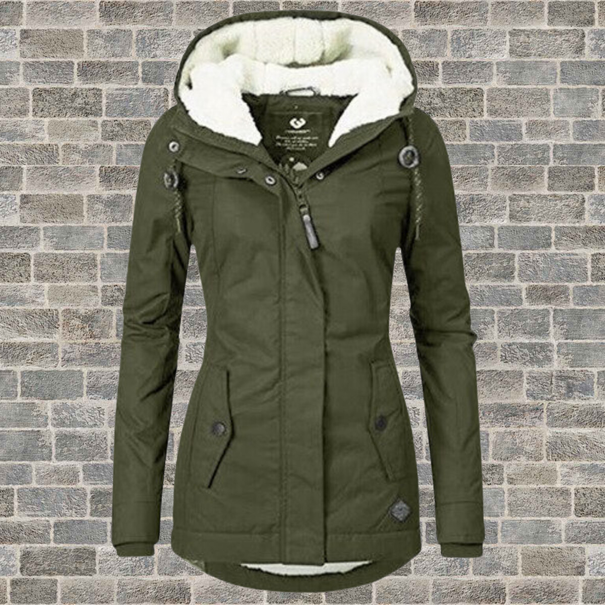 EP | New Veste plissée en coton avec capuche en peau d'agneau