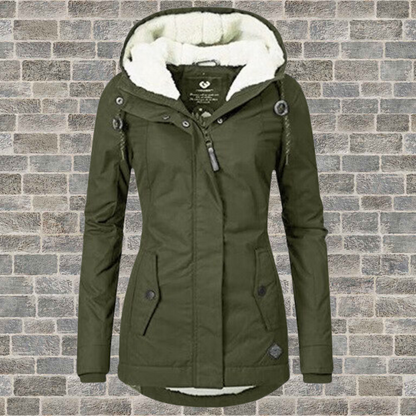 EP | New Veste plissée en coton avec capuche en peau d'agneau