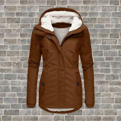 EP | New Veste plissée en coton avec capuche en peau d'agneau