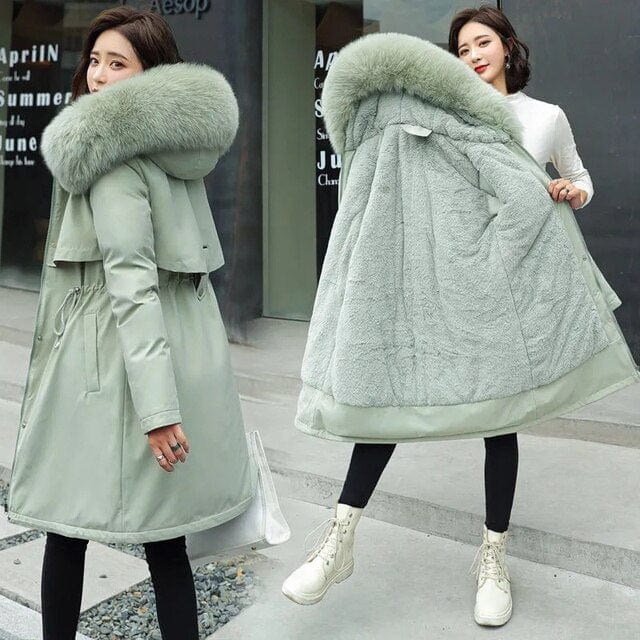 EP | Veste longue à capuche pour femmes