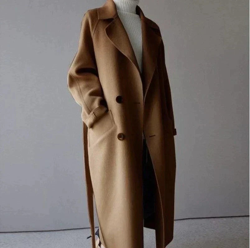 JO | Long manteau en laine pour femme
