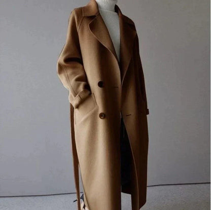 JO | Long manteau en laine pour femme