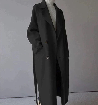 JO | Long manteau en laine pour femme