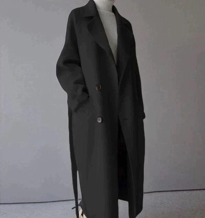 JO | Long manteau en laine pour femme