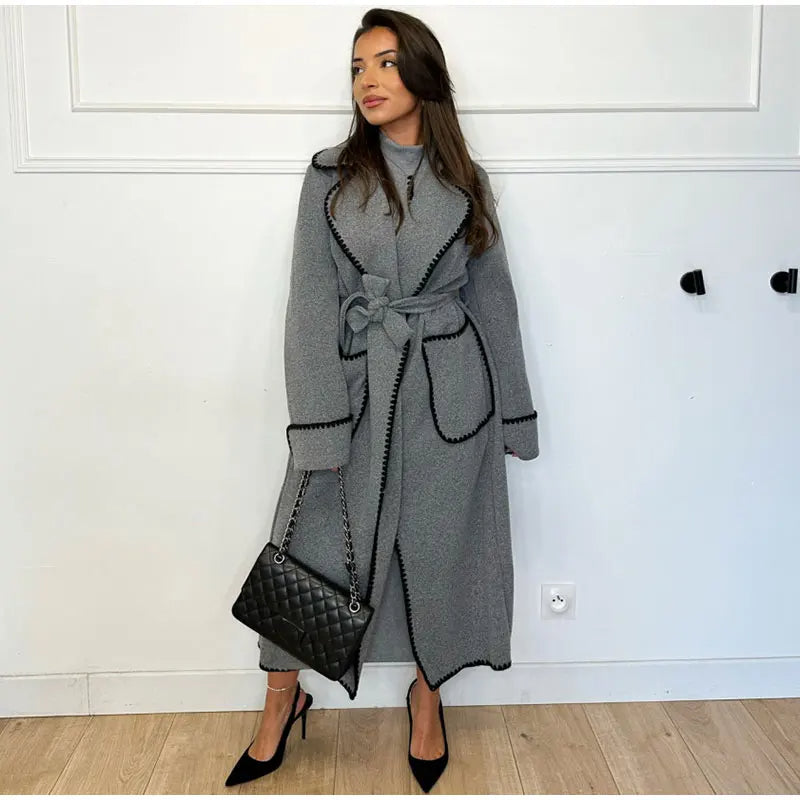 EP | Manteau à poches avec revers pour femmes