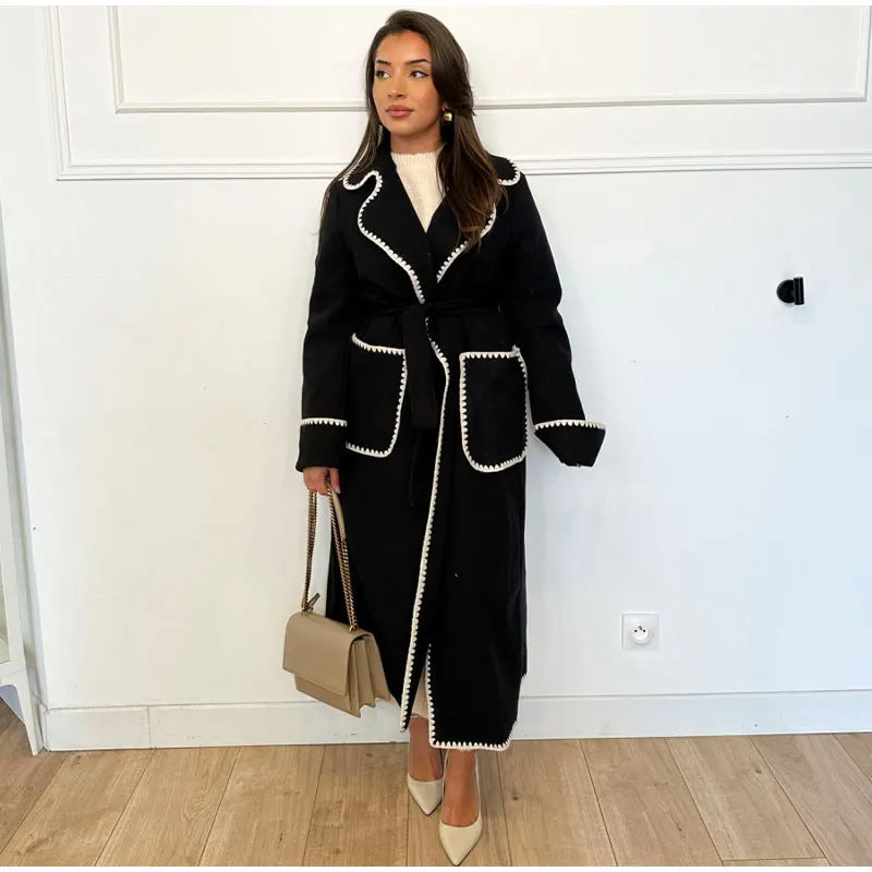 EP | Manteau à poches avec revers pour femmes