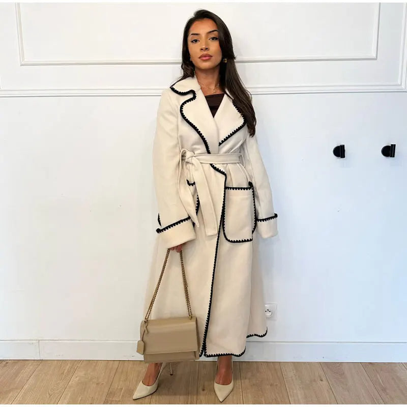 EP | Manteau à poches avec revers pour femmes