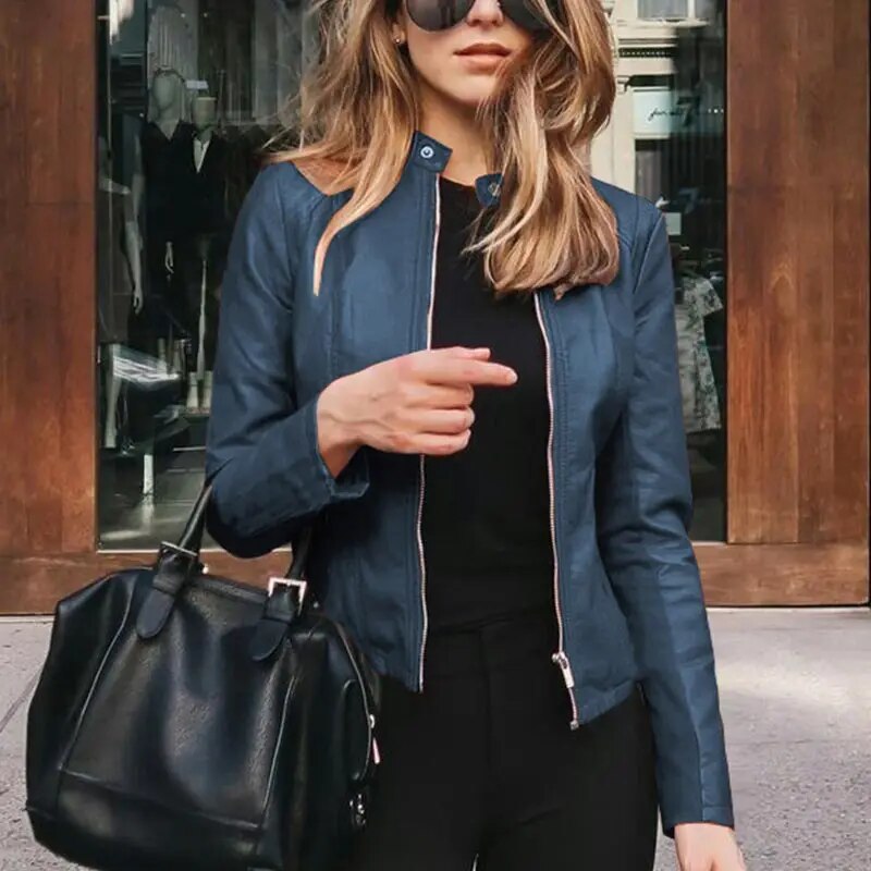 EP | Veste en cuir classique pour femmes