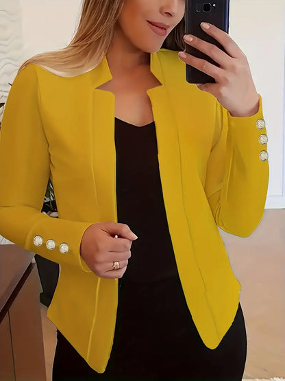 EP | Blazer à manches longues avec patte de boutonnage ouverte pour le printemps