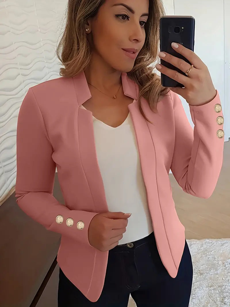 EP | Blazer à manches longues avec patte de boutonnage ouverte pour le printemps