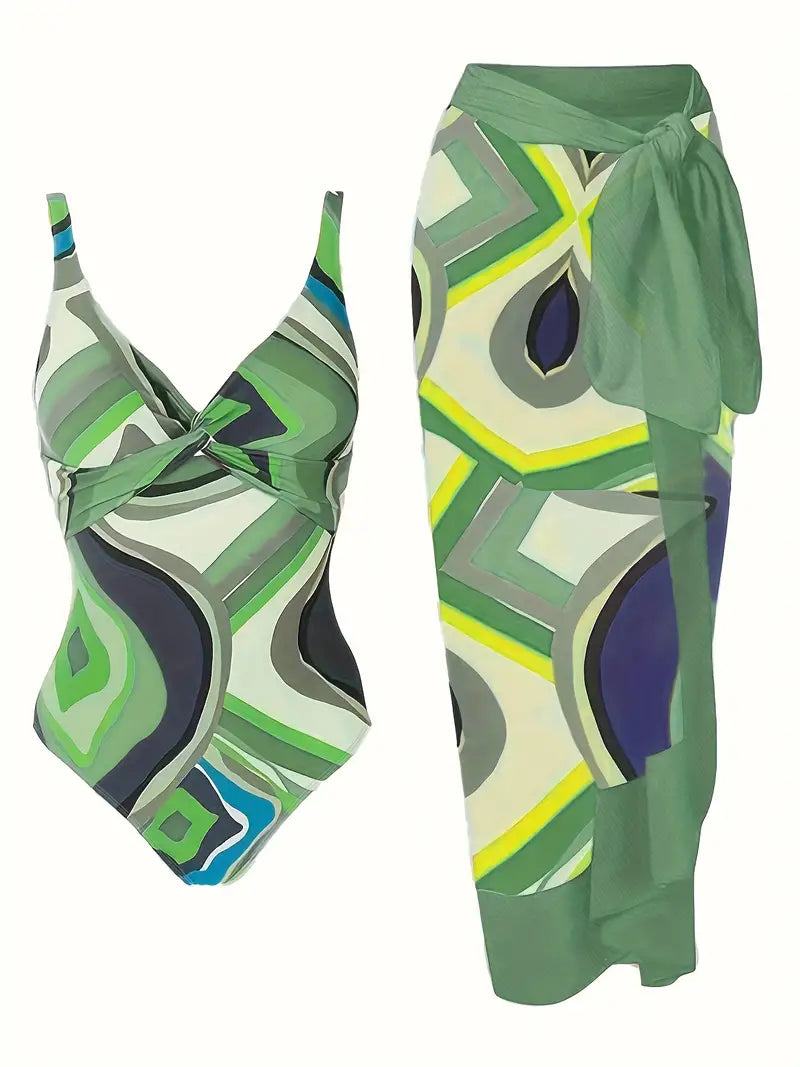 SL | Maillot de bain sexy avec motif tropical