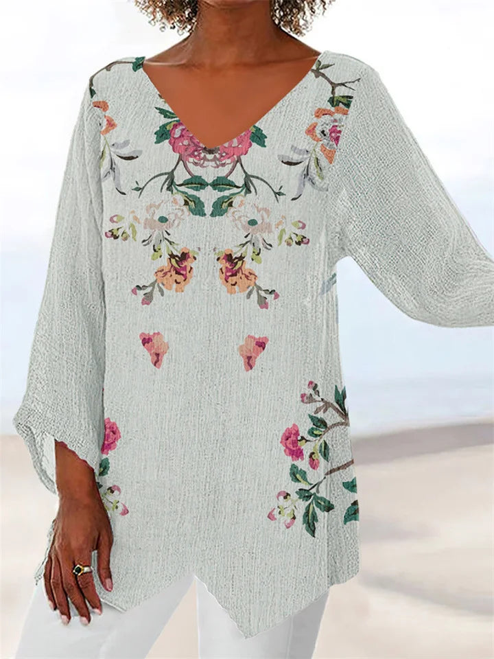 SL | Blouse ample imprimée avec encolure en V