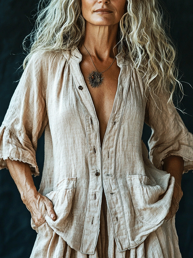Chemise au style vintage intemporel