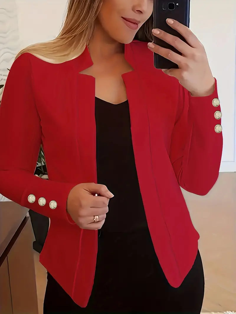 EP | Blazer à manches longues avec patte de boutonnage ouverte pour le printemps