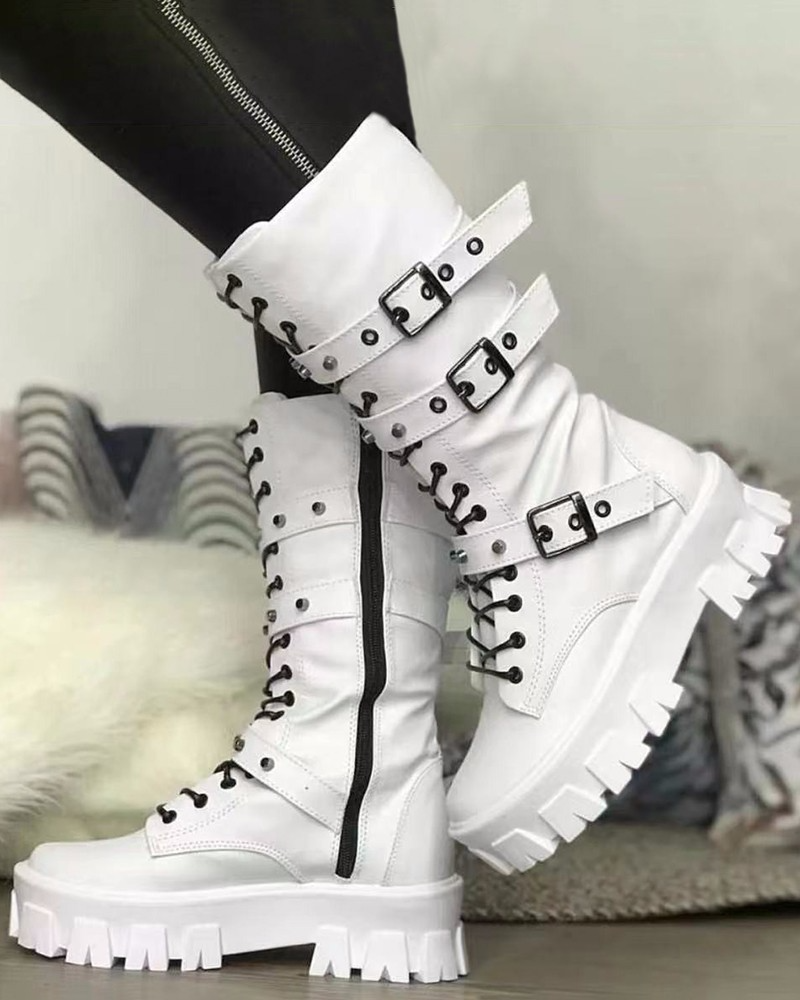 SL | Bottes avec fermeture éclair et boucles
