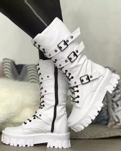 SL | Bottes avec fermeture éclair et boucles