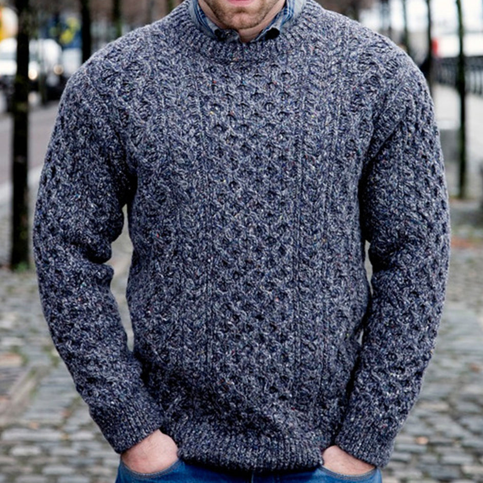 Vintage Chunky Diamond Knit Warm Sweater artswardrobe