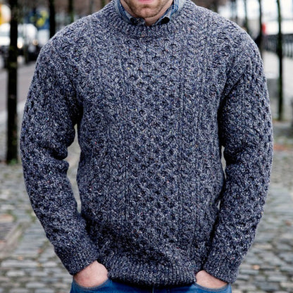 Vintage Chunky Diamond Knit Warm Sweater artswardrobe