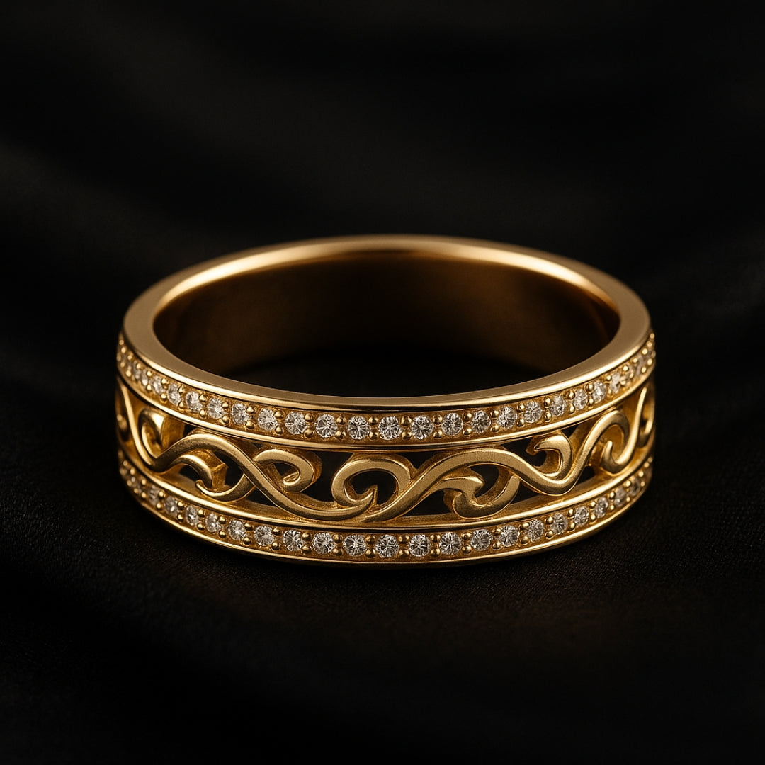 Or Bague romantique pour moments spéciaux