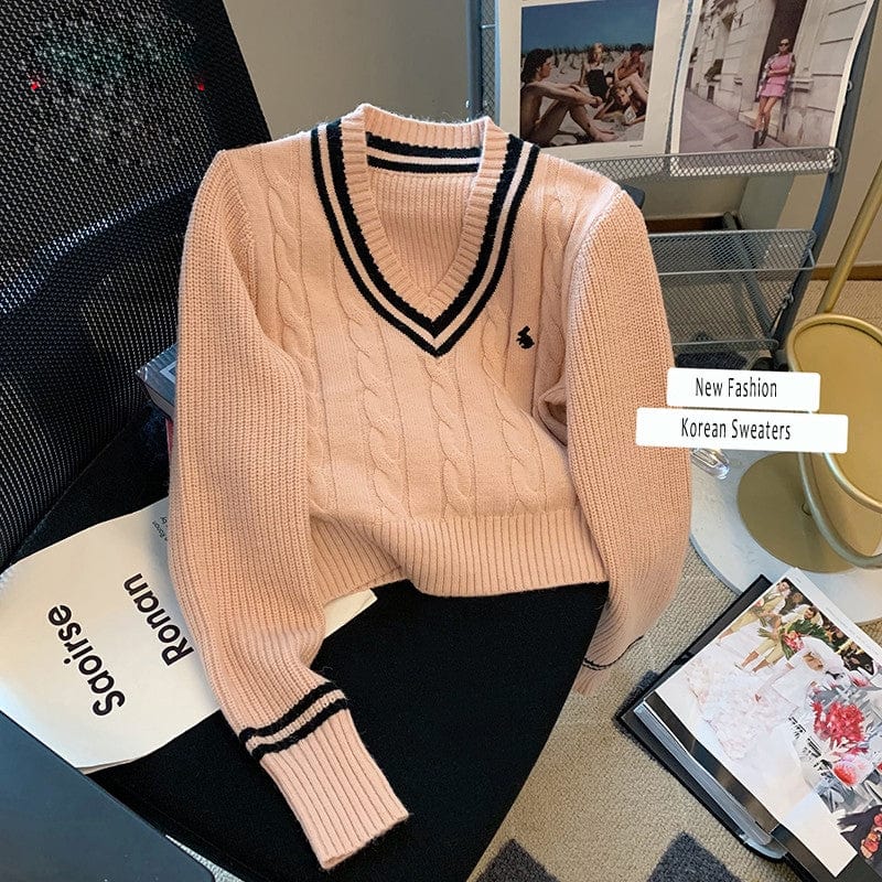 EP | Pull-over en tricot de mode coréenne