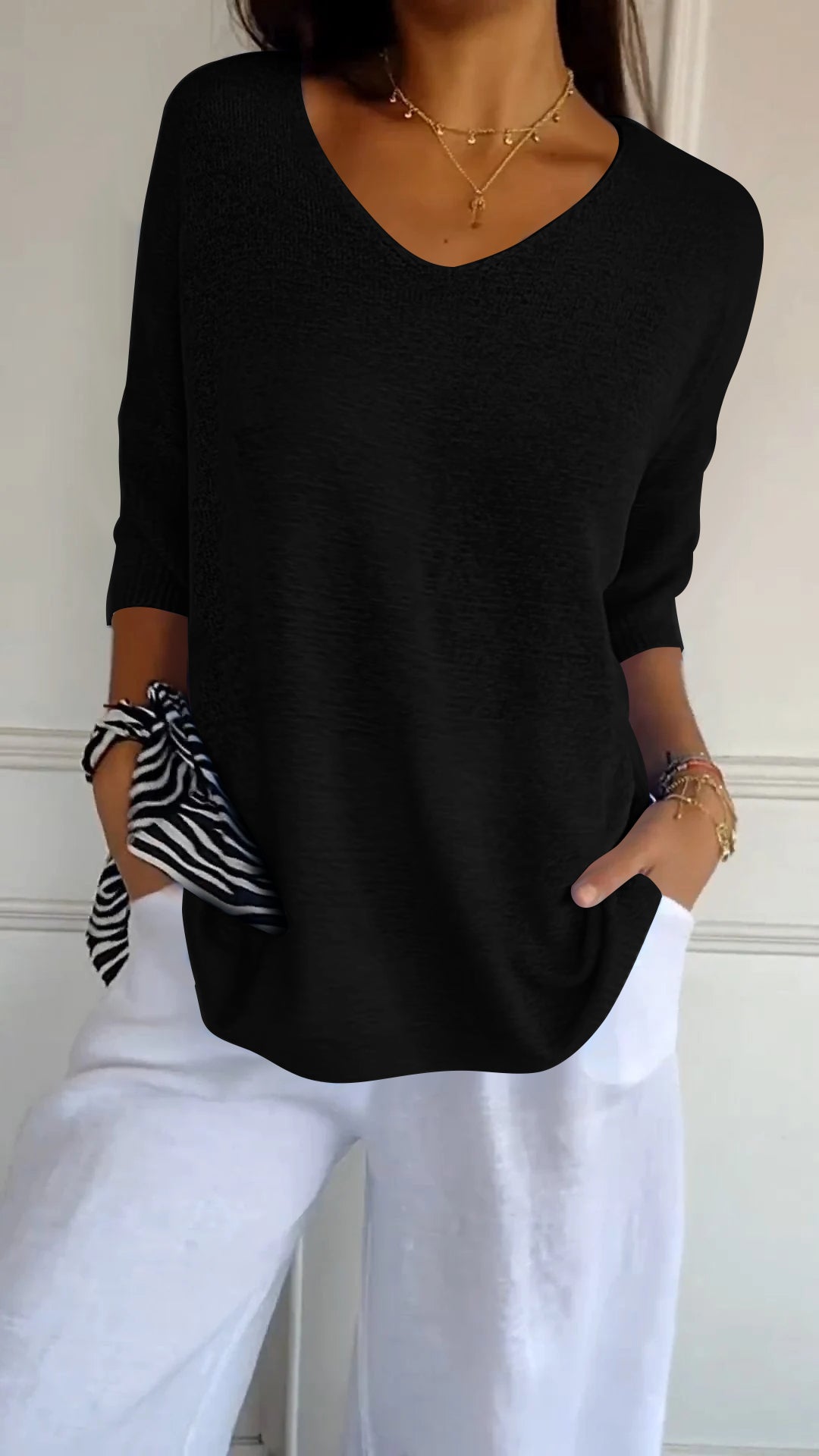 Pull au design réfléchi