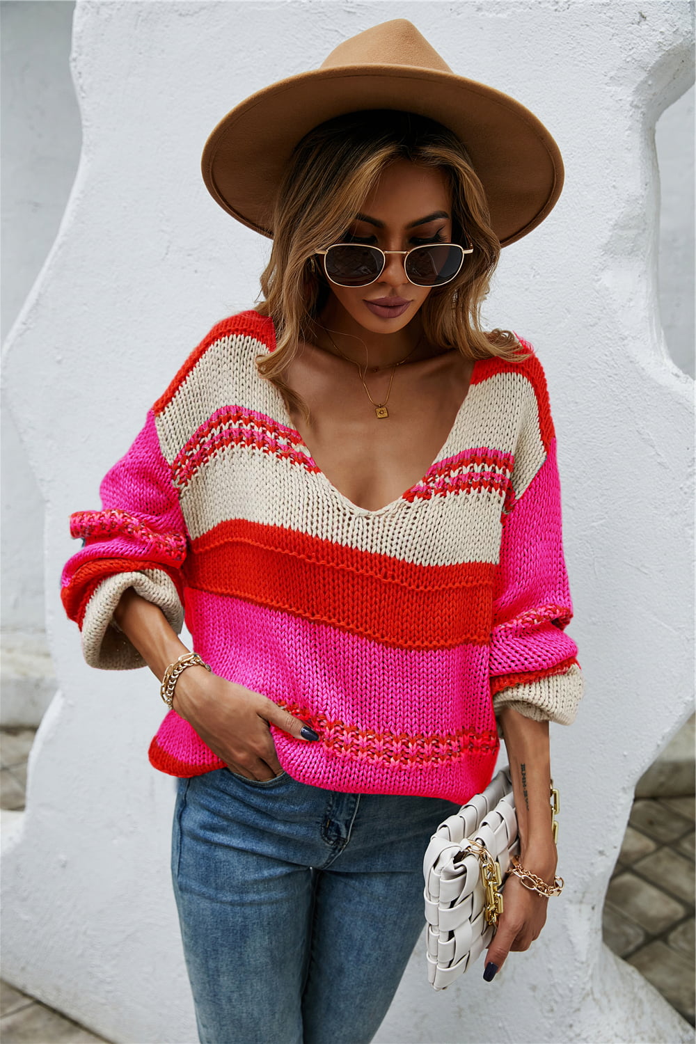 Pull au design réfléchi