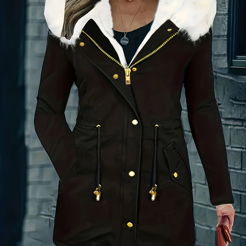 EP | Veste de loisirs avec capuche et fourrure synthétique