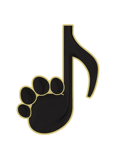 Lovely Black Cat Music Note Brooch elevenforest