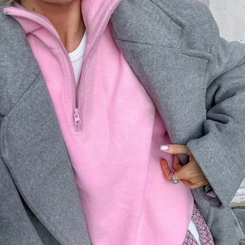 EP | Pull polaire avec demi-zip