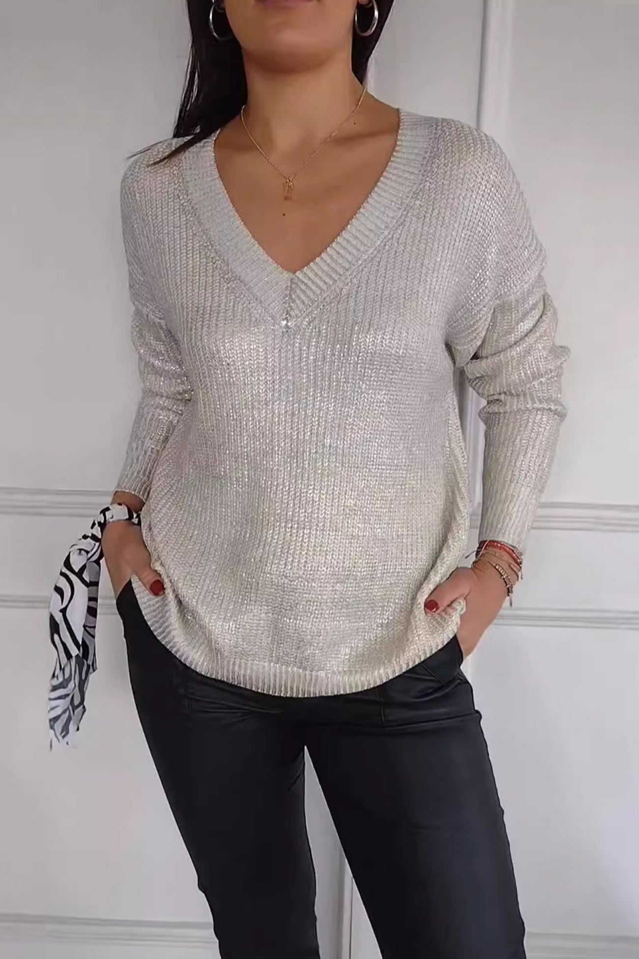 Pull au design réfléchi