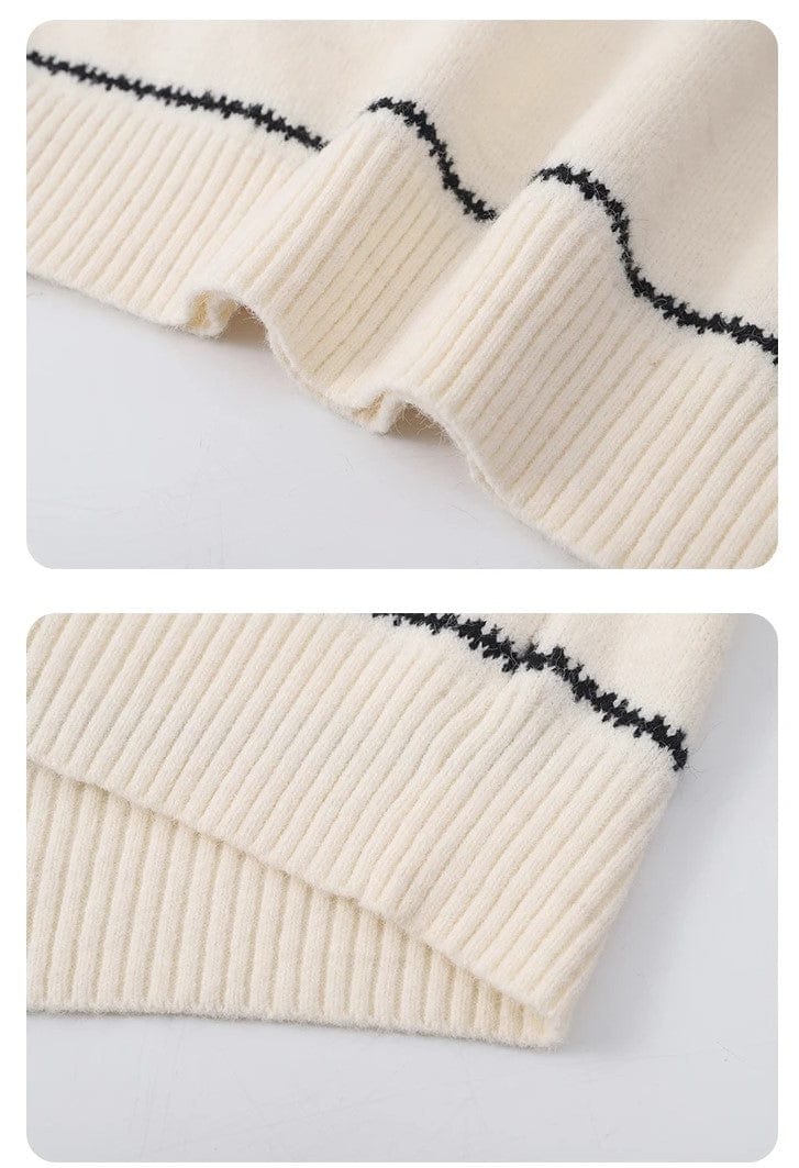 EP | Pull-over mignon tricoté à rayures