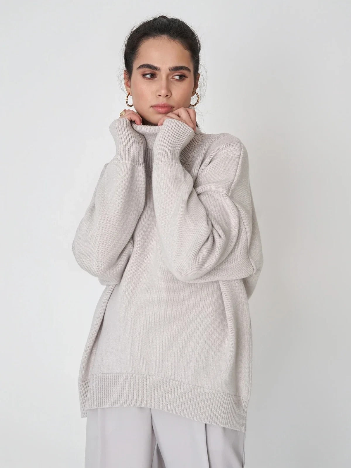 EP | MW - Pullover oversize douillet à col roulé