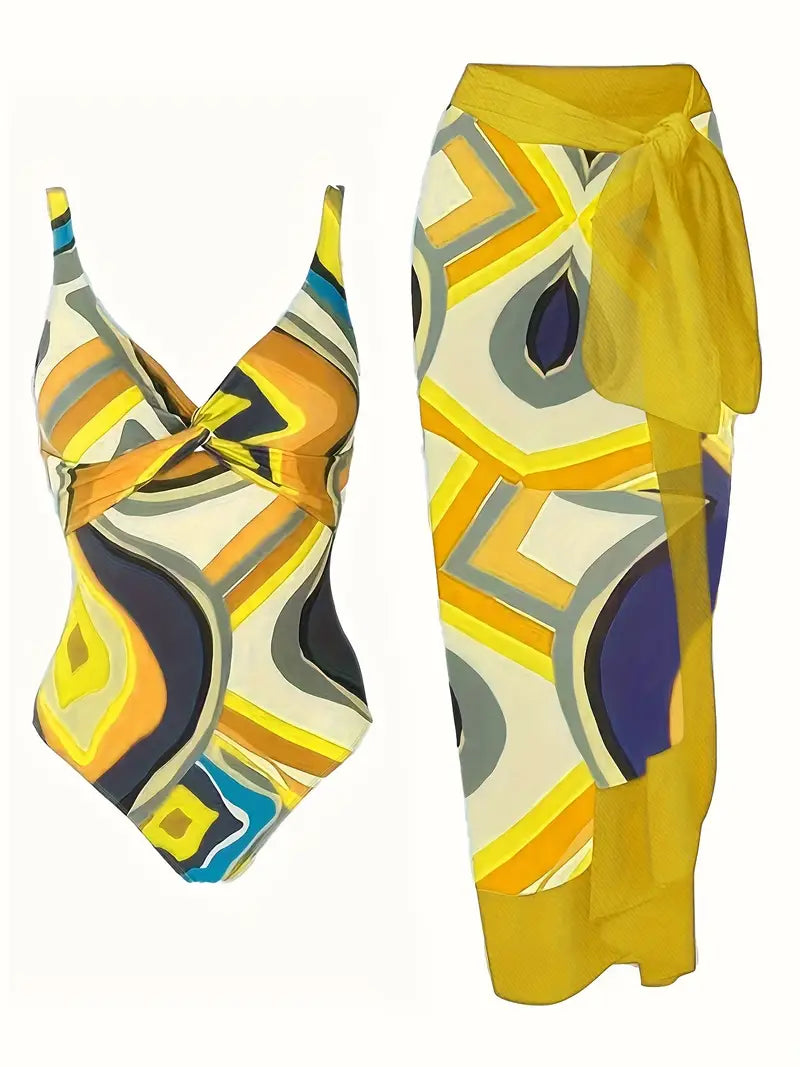 SL | Maillot de bain sexy avec motif tropical