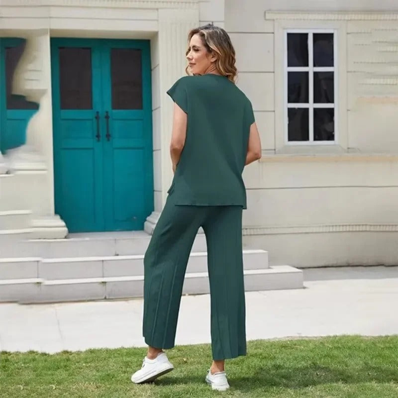 EP | MW - Ensemble deux pièces élégant avec pantalon large & T-shirt