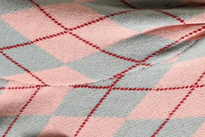 EP | MW Vintage Pull en maille à carreaux et diamants