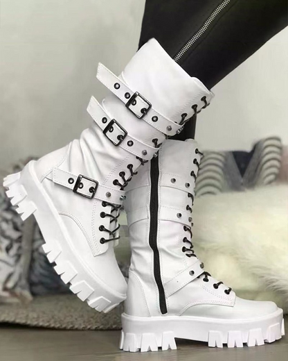 SL | Bottes avec fermeture éclair et boucles