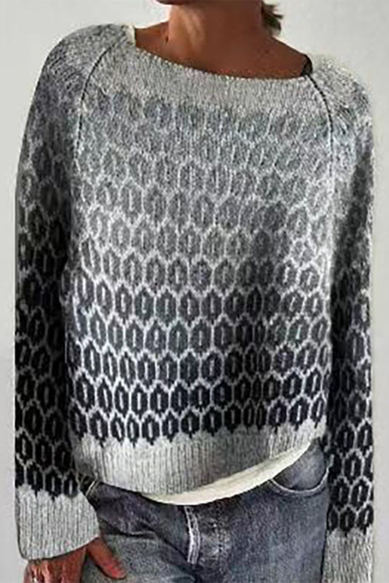 Pull en coton à motifs vintage
