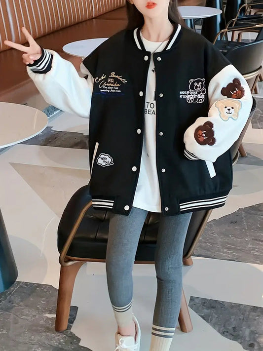 EP | Veste collège avec imprimé ours douillet