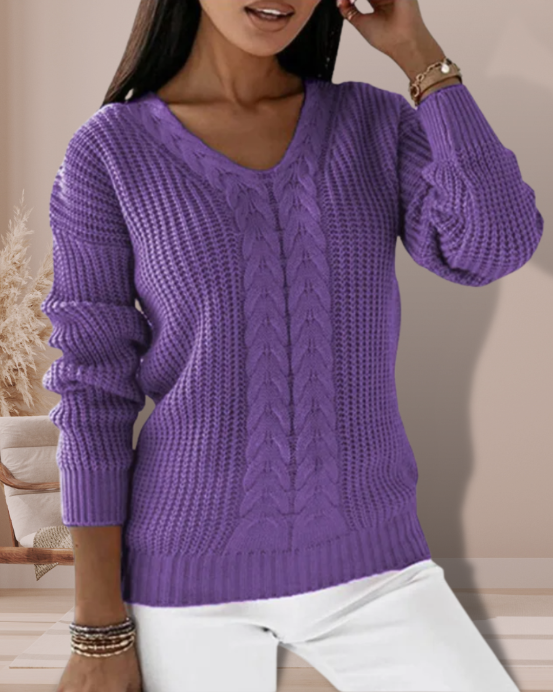 Pull au design réfléchi