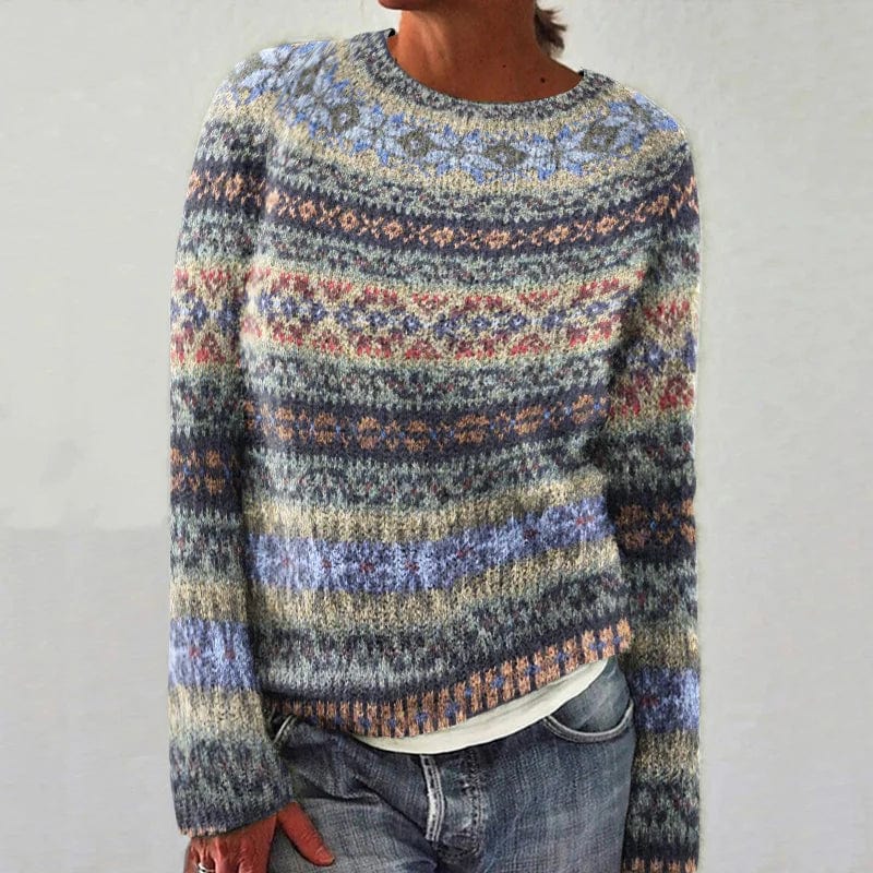 EP | Pull à motifs géométriques de style vintage
