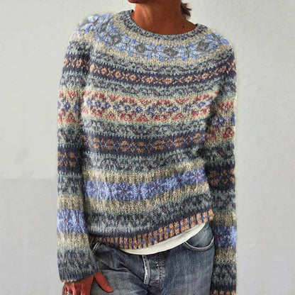 EP | Pull à motifs géométriques de style vintage