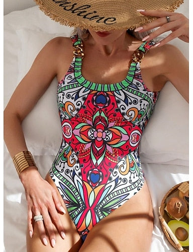 One Piece Swimsuit Slimming Monokini Tummy Control High Waist Slim Backless Vacation Beach Wear U Neck Sleeveless Bathing Suits