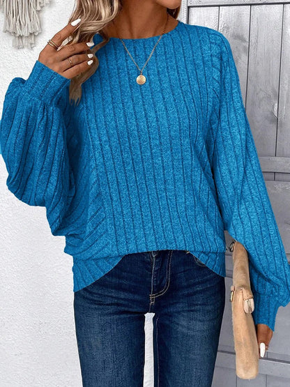EP | MW - Pull-over en tricot douillet avec manches ballon