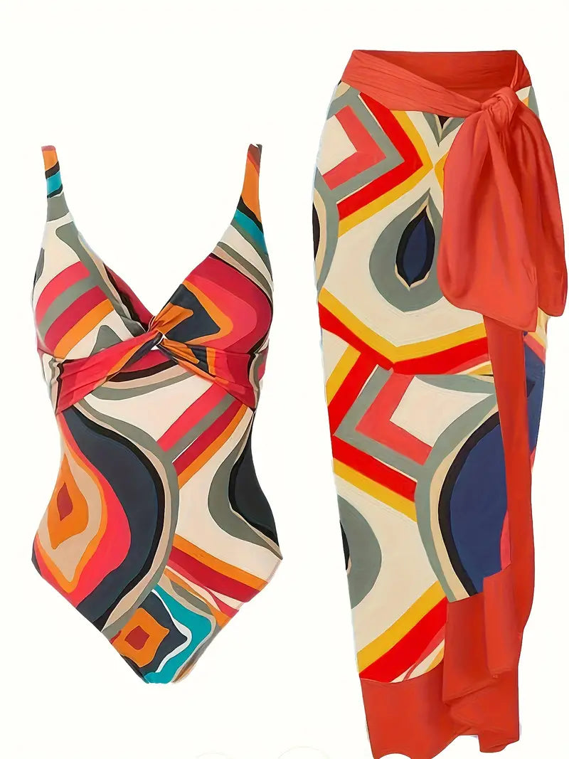 SL | Maillot de bain sexy avec motif tropical