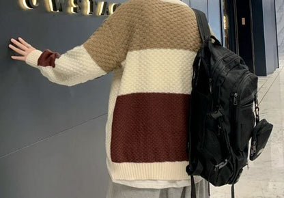 EP | Pull en tricot jacquard patchwork