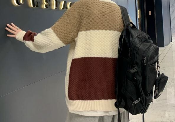 EP | Pull en tricot jacquard patchwork