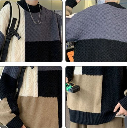 EP | Pull en tricot jacquard patchwork