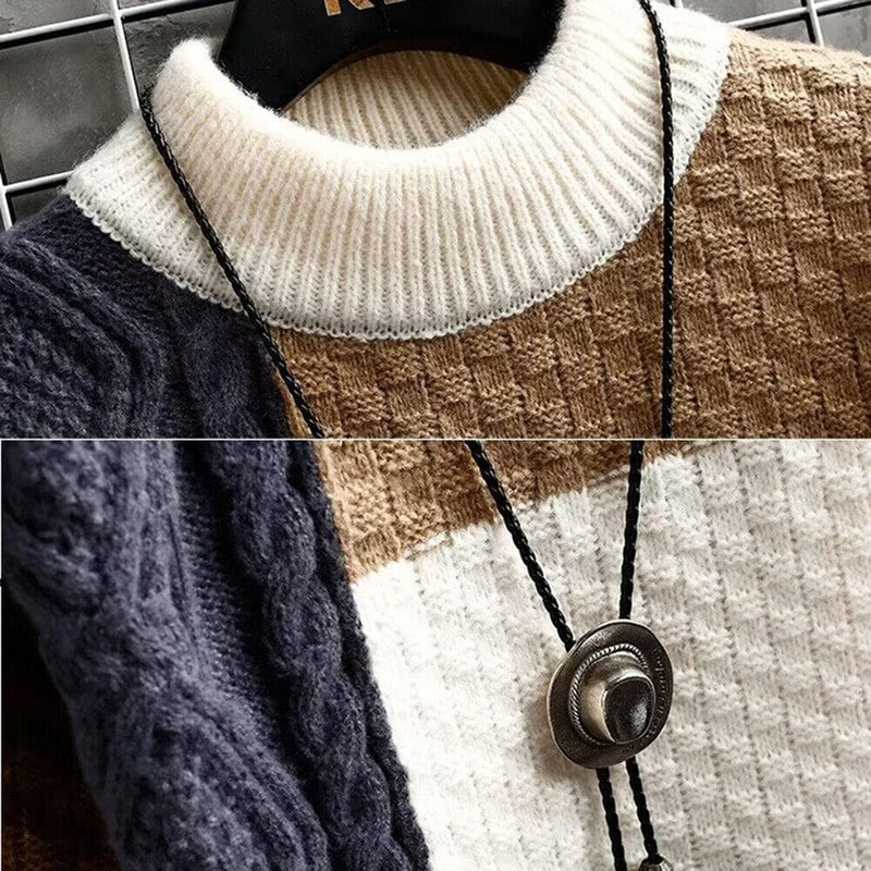 EP | Pull en tricot jacquard patchwork