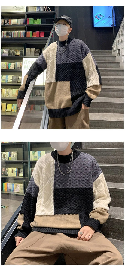 EP | Pull en tricot jacquard patchwork