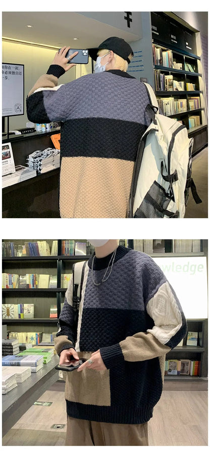 EP | Pull en tricot jacquard patchwork